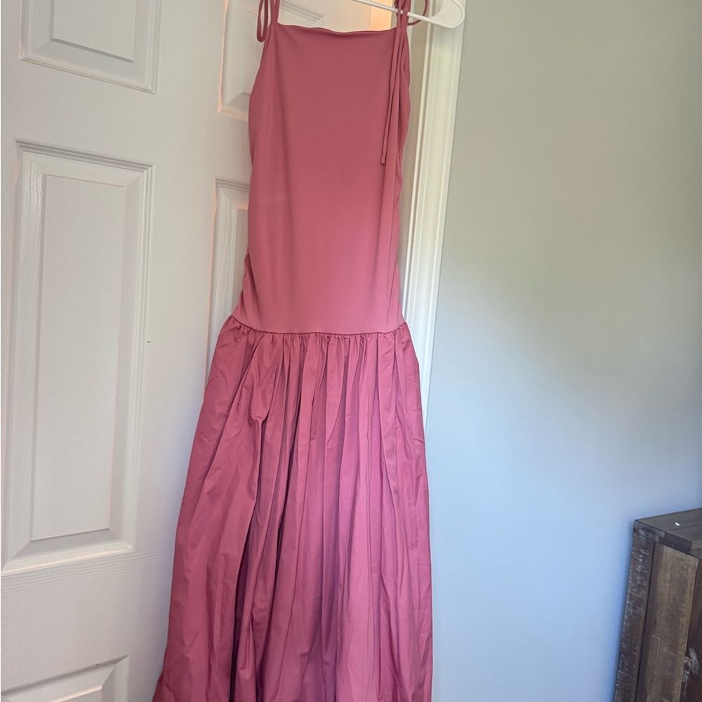 Anthropologie Pink Midi Dress